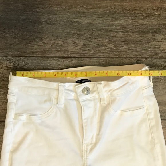 American Eagle white distressed jeans strech - Picture 4 of 14